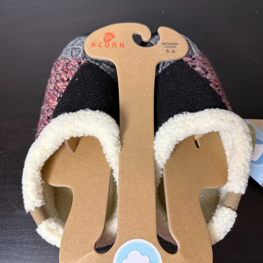 Acorn Meadow Mule Slipper Women's 5-6 Knit‎ Slip-On Round Toe Comfort Winter NEW